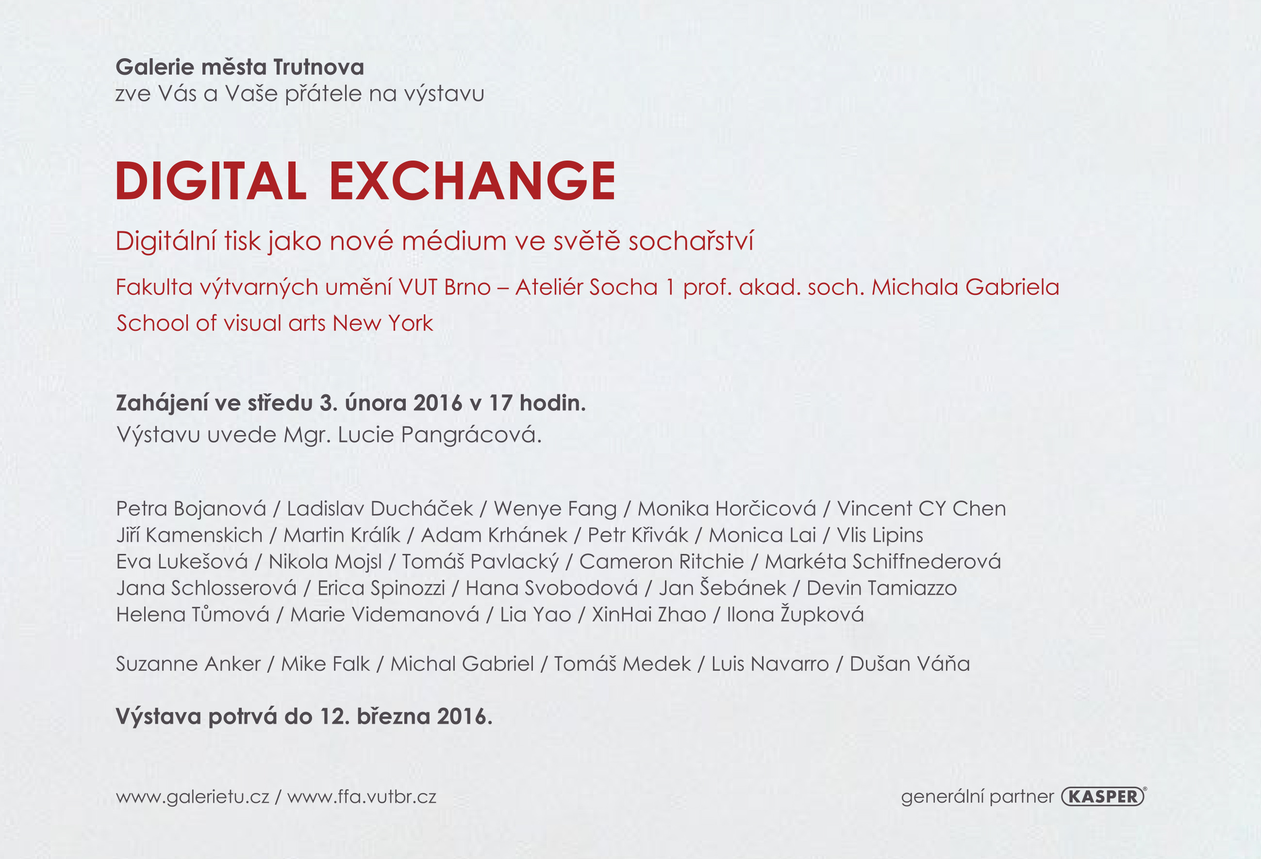 pozvanka digital exchange II